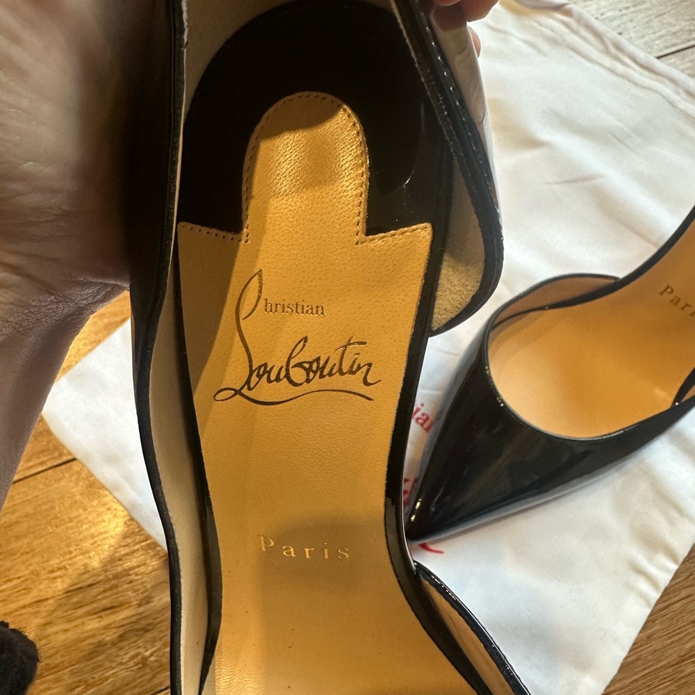 Christian Louboutin Black Iriza 100 38.5 - Picture 7 of 7